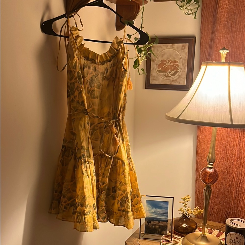Karina Grimaldi Floral Yellow Dress